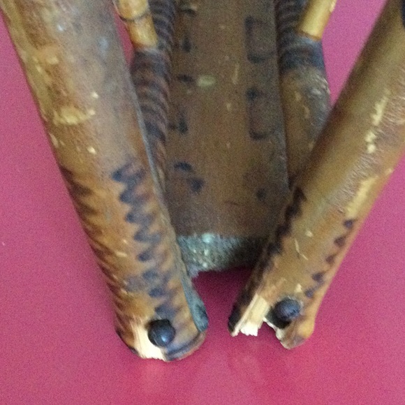 Vintage antique bamboo accordion style rack - Picture 4 of 6